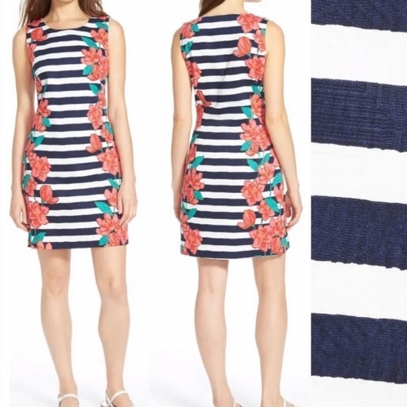 VINEYARD VINES Stripe Floral Dress / Size 8 / NWOT - Picture 2 of 6